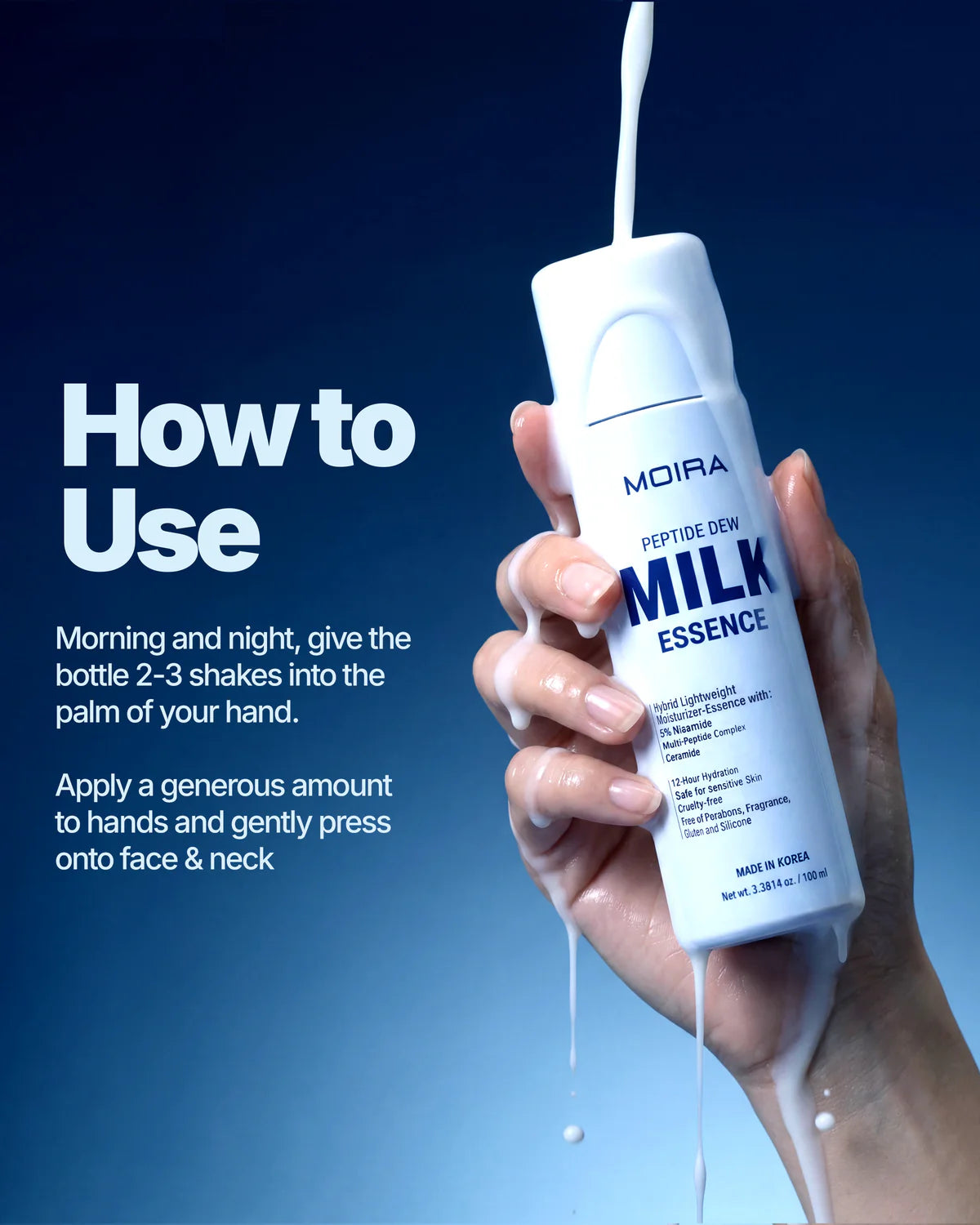 PME001 - Moira Peptide Dew Milk Essence 3PC SET