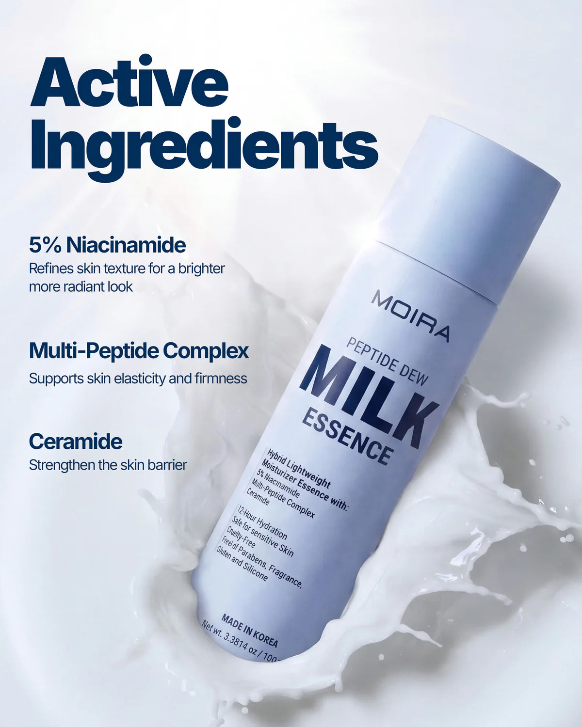 PME001 - Moira Peptide Dew Milk Essence 3PC SET