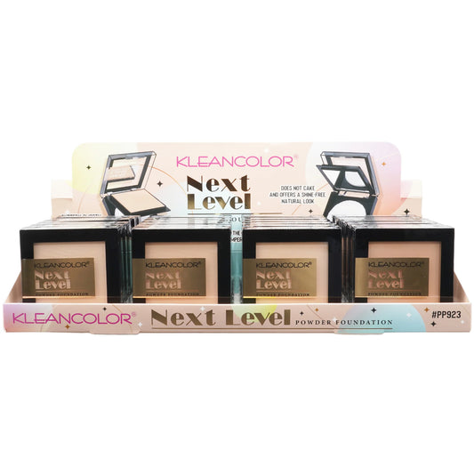 PP923 Kleancolor Next Level Powder Foundation Light to Medium Assorted Shades Display