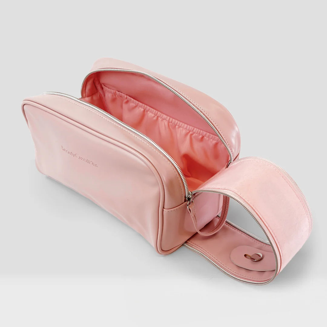 CBDZ-PB Beauty Creations Pink Cosmetic Glam Pouch