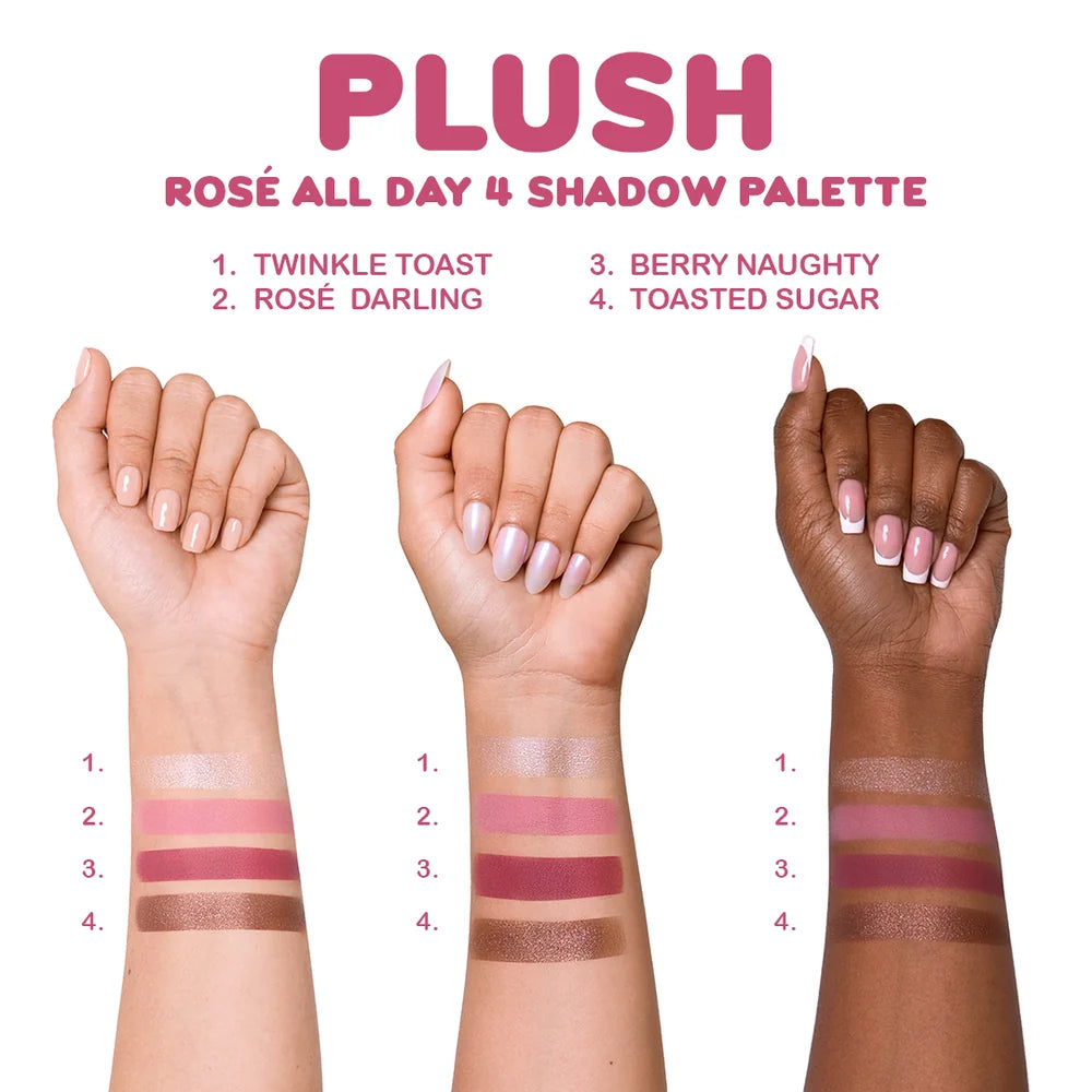 Beauty Creations  Plush 4 Color Palette (Rosé All Day)  1PCS