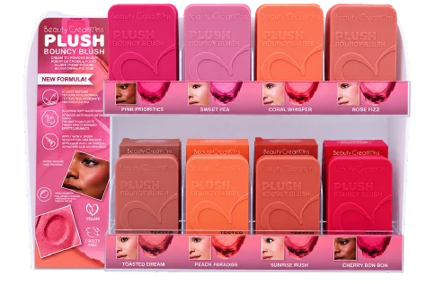 PLBB-PTD PRE-SALE Beauty Creations Plush Bouncy Blush Acrylic Display