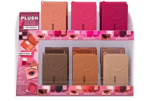 PLP-PTD PRE-SALE Beauty Creations Plush Shadow Palettes Display