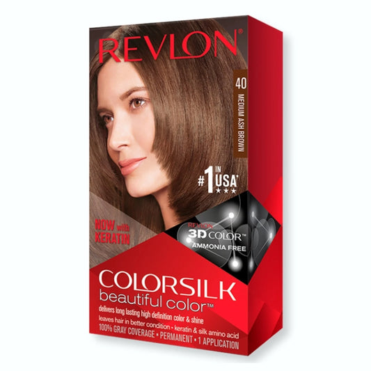 Revlon Colorsilk Beautiful Color with Keratin - 40 Medium Ash Brown