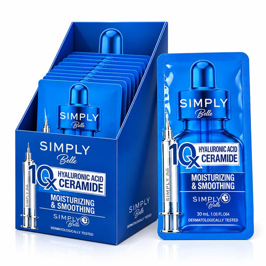Simply Bella Hyaluronic Acid & Ceramide Face Mask Pack (24 Pcs)