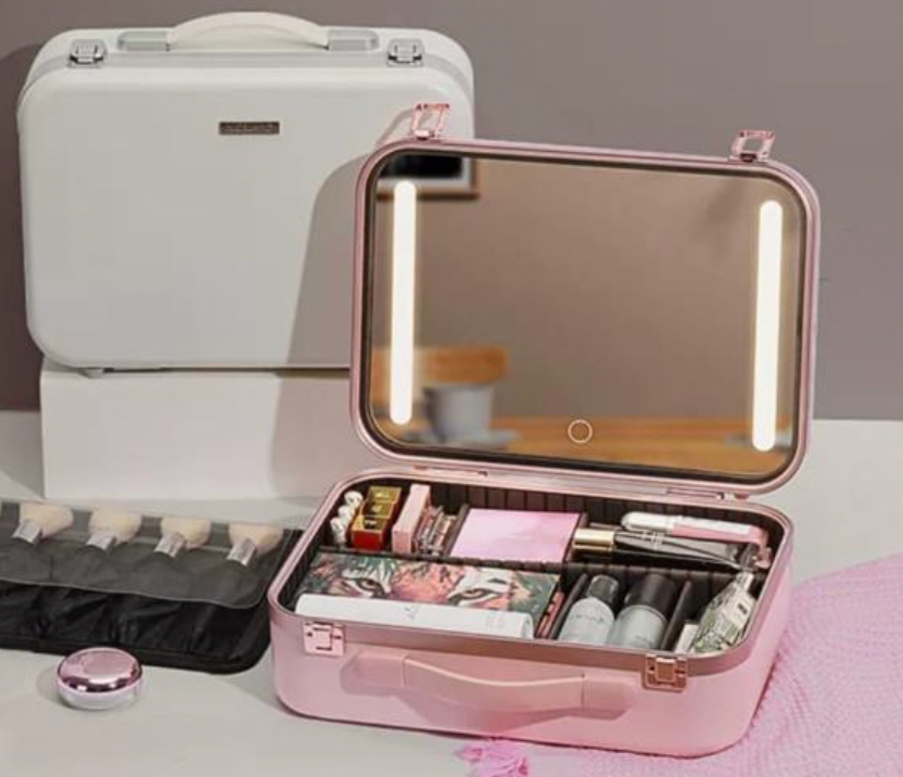 Travel Makeup Case With LED Mirror
