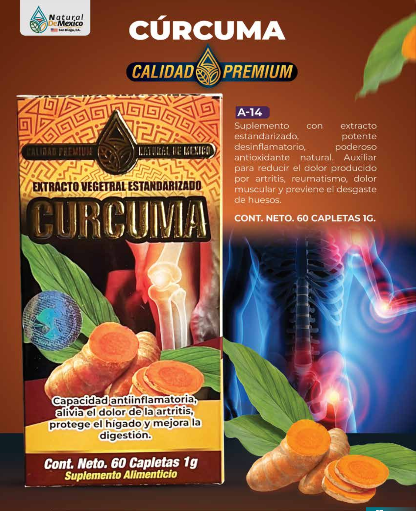 A-14 Curcuma Cont. 60 Capletas