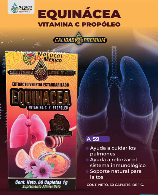 A-59 Equinácea Vitamina C Y Propóleo Cont. 60 Capletas