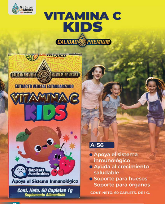 A-56 Vitamina C Kids Cont. 60 Capletas Masticables