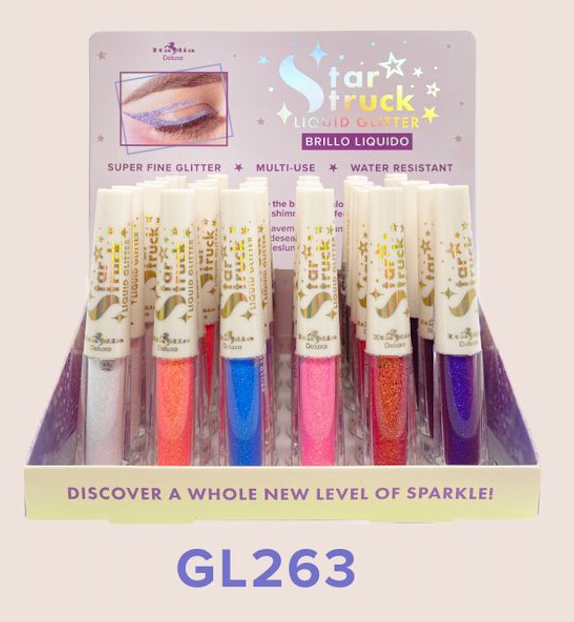 GL263 Italia Deluxe Starstruck Liquid Glitter Eyeliner Display