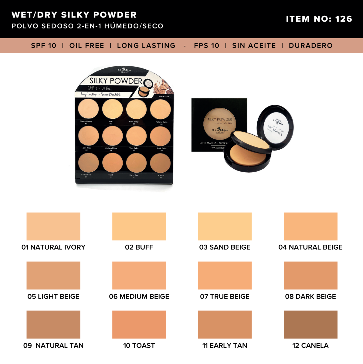 126 Italia Deluxe Wet/Dry Silky Powder