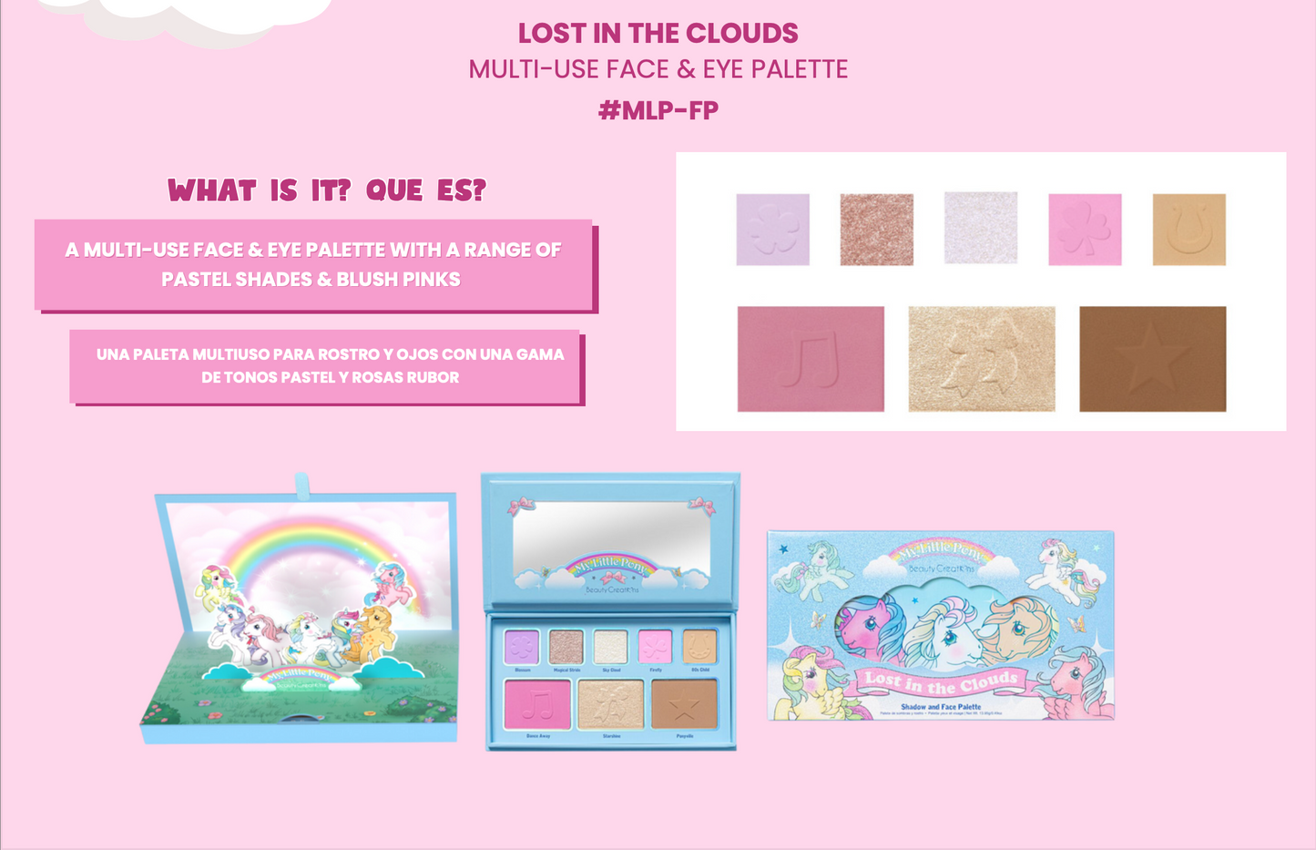 MLP-FP Beauty Creations x My Little Pony - Lost In The Clouds 8 Color Face & Eye Palette