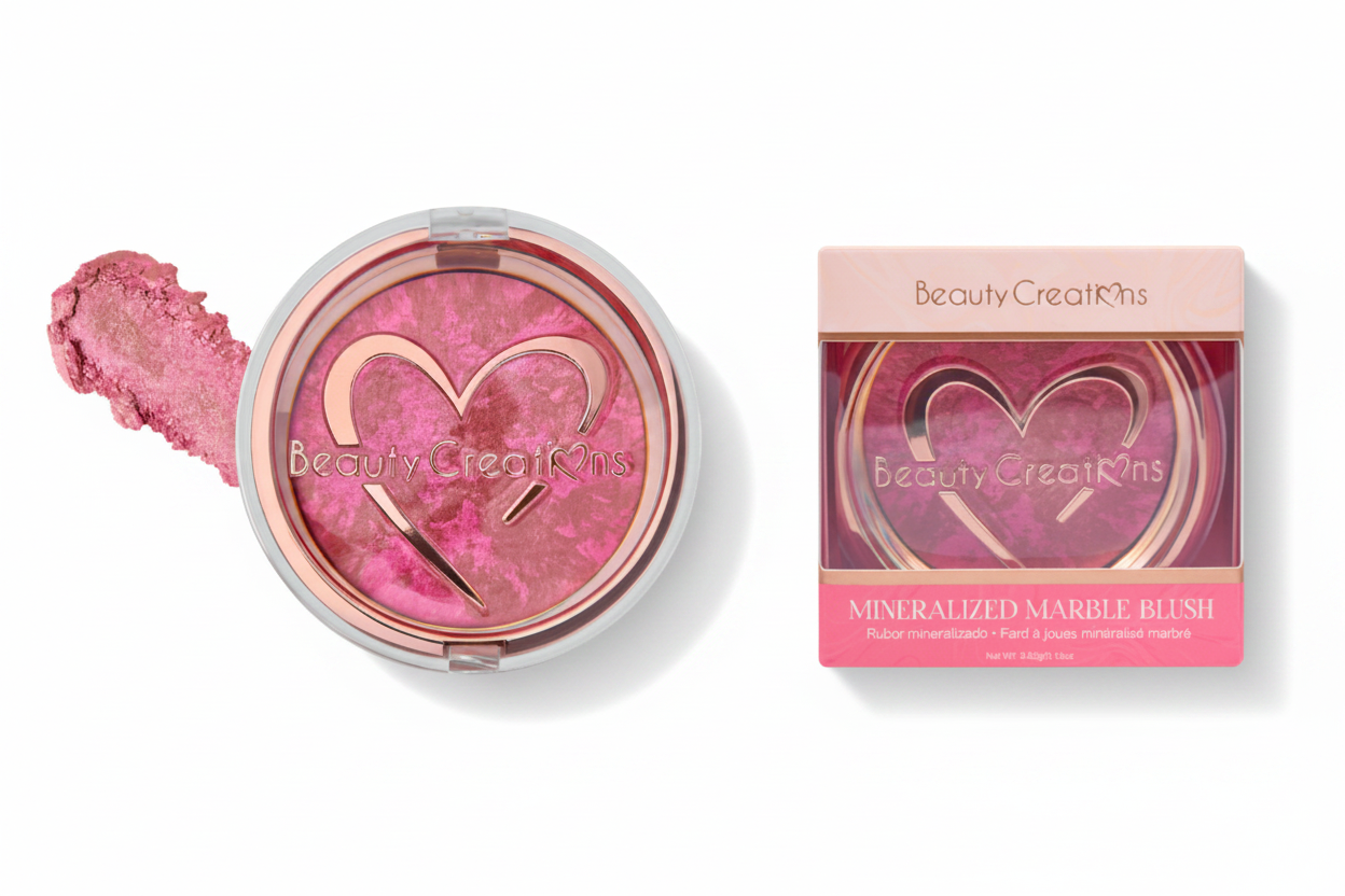 MMB-05 Beauty Creations " Pink Romance" Mineralized Marble Blush (3PCS SET)
