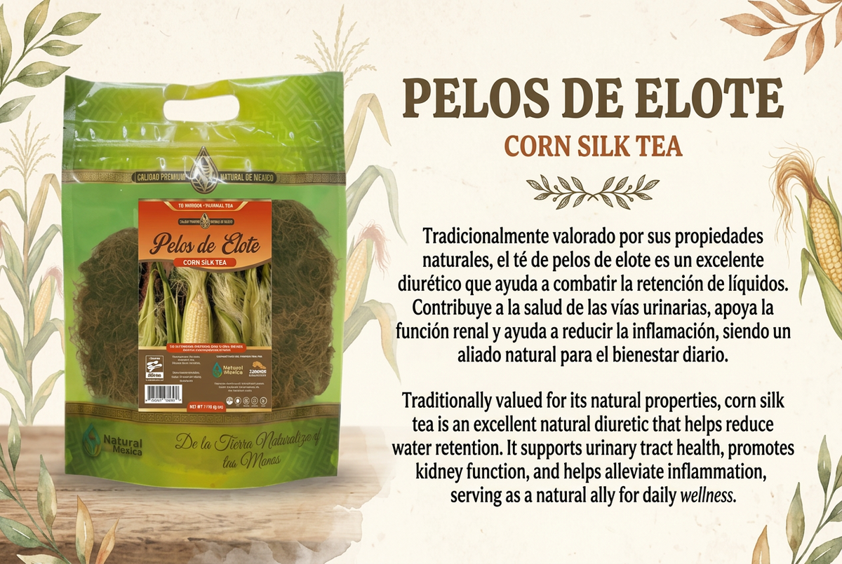 Pelos de Elote Té / Corn Silk Herb Tea 4 Oz. 113 gr.