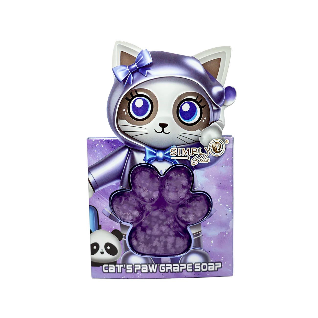 Simply Bella Cat’s Paw-Shaped Soap Bars for Kids (Grape Scented) Jabon