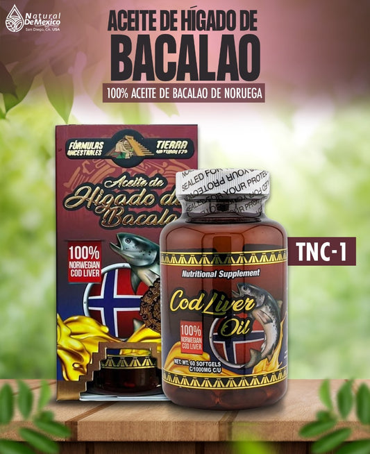 TNC-1 Aceite de Hígado de Bacalao de Norguega Cont. 60 Grageas