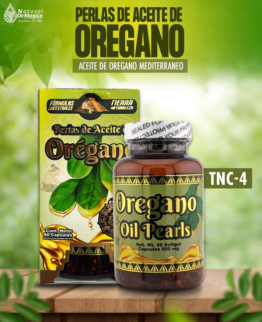 TNC-4 Perlas de Aceite de Oregano Mediterraneo Cont. 90 Grageas