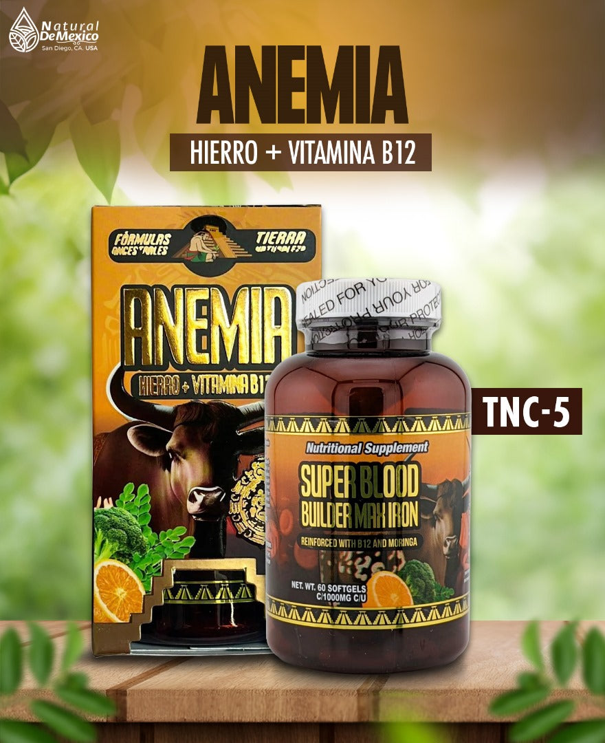 TNC-5 Anemia Hierro + Vitamina B12 Cont. 60 Grageas