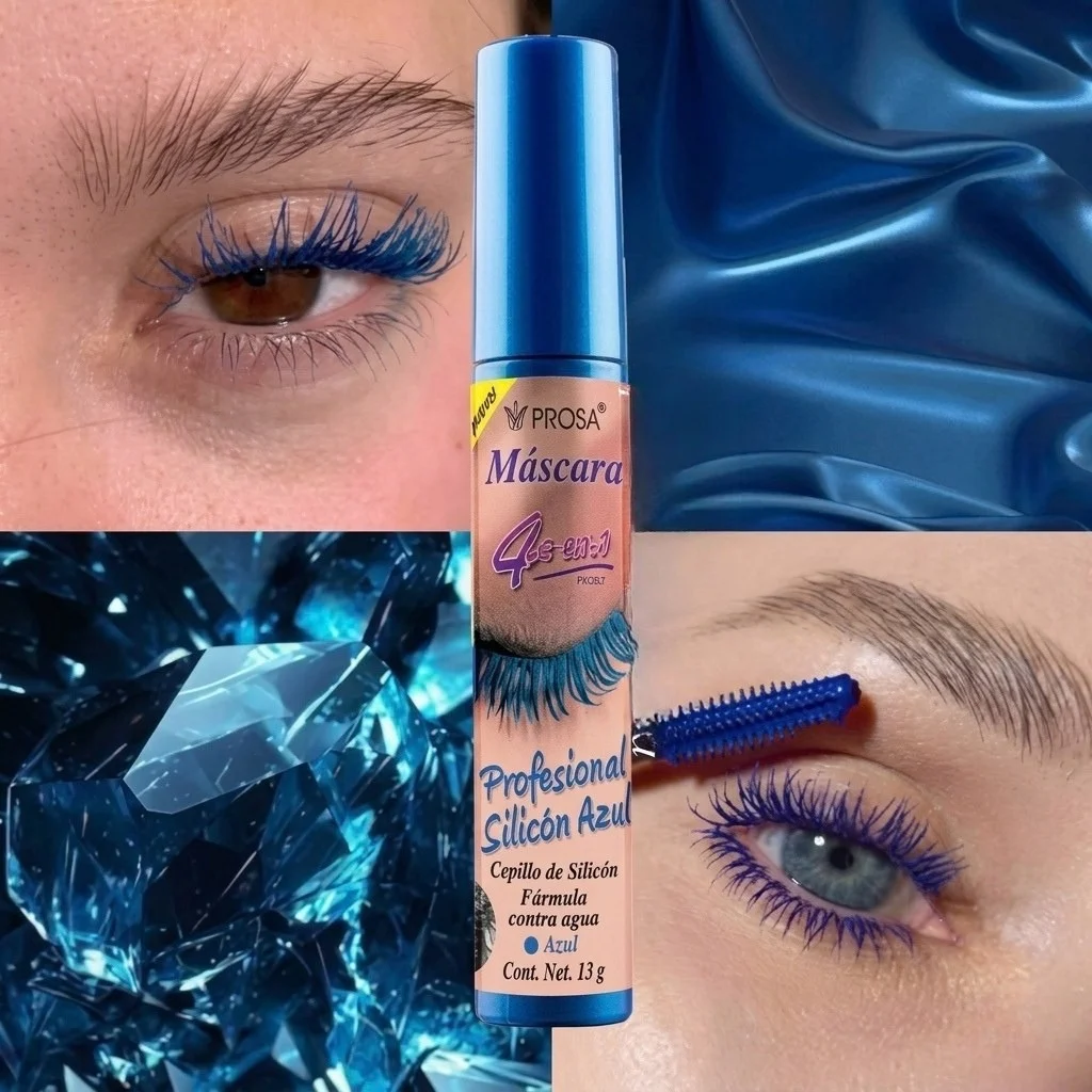 Prosa Mascara  Profesional Silicon "AZUL" 6PCS