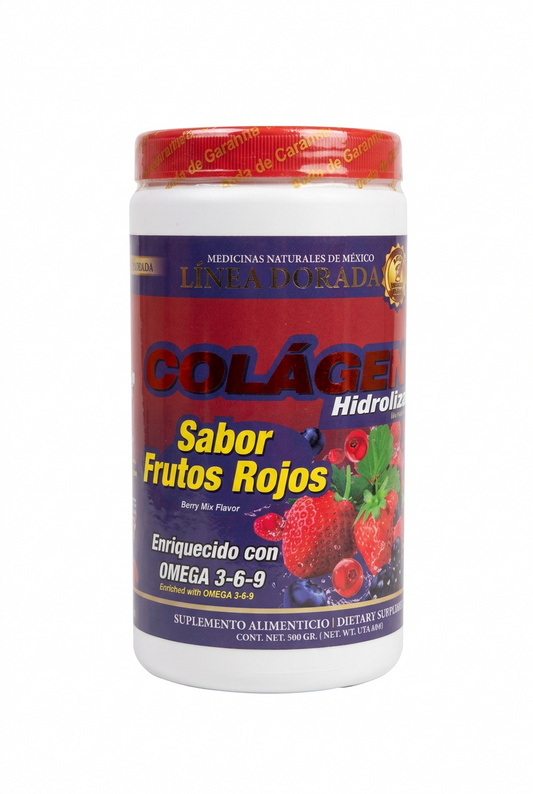 Suplemento Alimenticio Colageno Hidrolizado "Sabor Frutos Rojos" 500GR