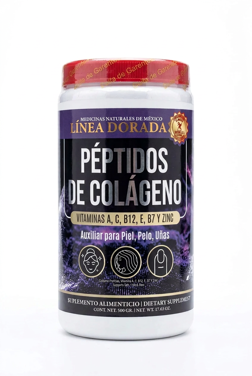 Suplemento Alimenticio Peptidos De Colagenos Vitaminas A,C,B12,E,B7, Y ZINC  500GR