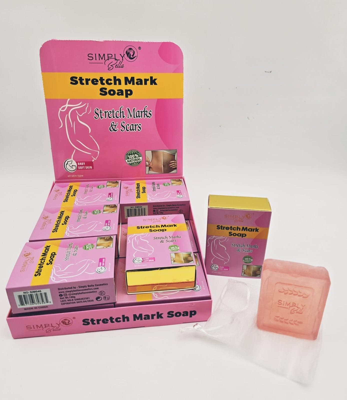 SIM046 Simply Bella Jabon Natural Para Estrias / Stretch Mark 100% Natural Soap