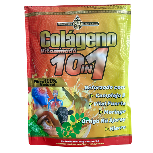 Natural De Mexico Colageno Vitaminado 10 IN 1 450G