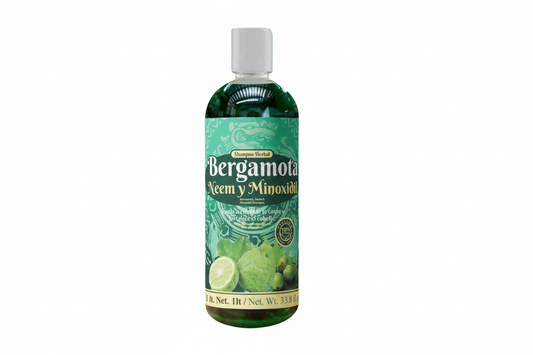 Natural De Mexico Shampoo Bergamota Neem Y Minoxidil 1LT