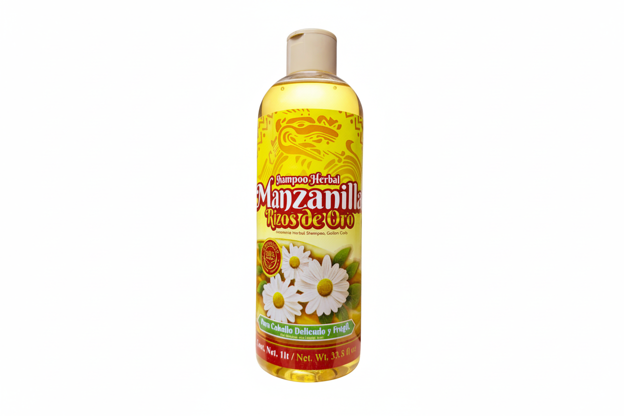 Shampoo Herbal Manzanilla Rizos De Oro 1LT
