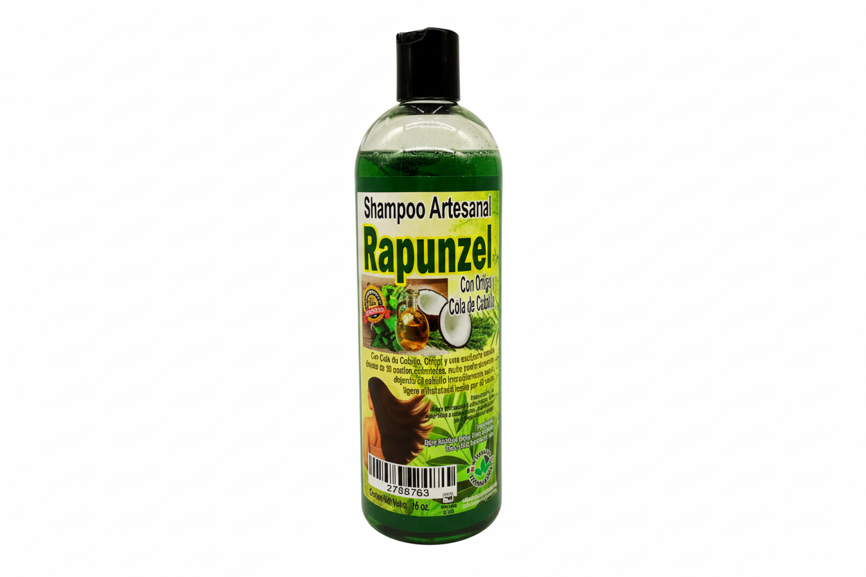 Shampoo Artesanal - Rapunzel Con Ortiga Y Cola De Caballo 16Oz