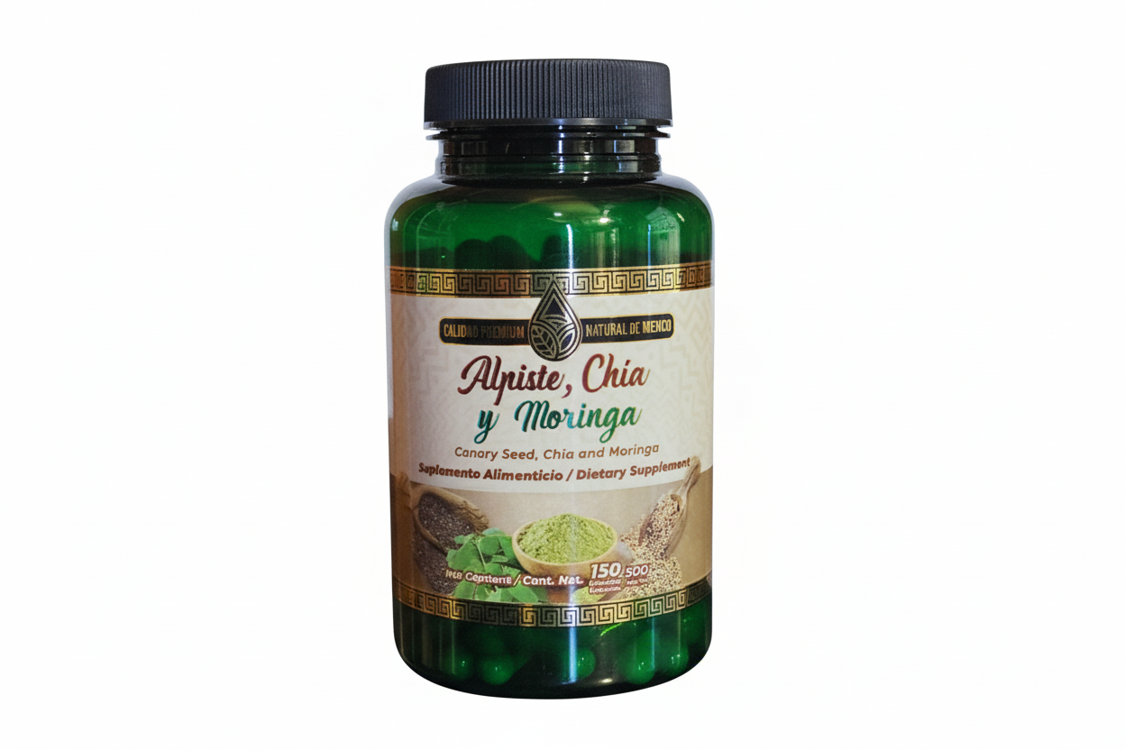AJ-2 Alpiste Chia y Moringa Cont. 150 Cápsulas