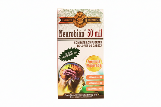 Natural De Mexico Calidad Premium Neurobion 50 Mil / 100 Tabletas