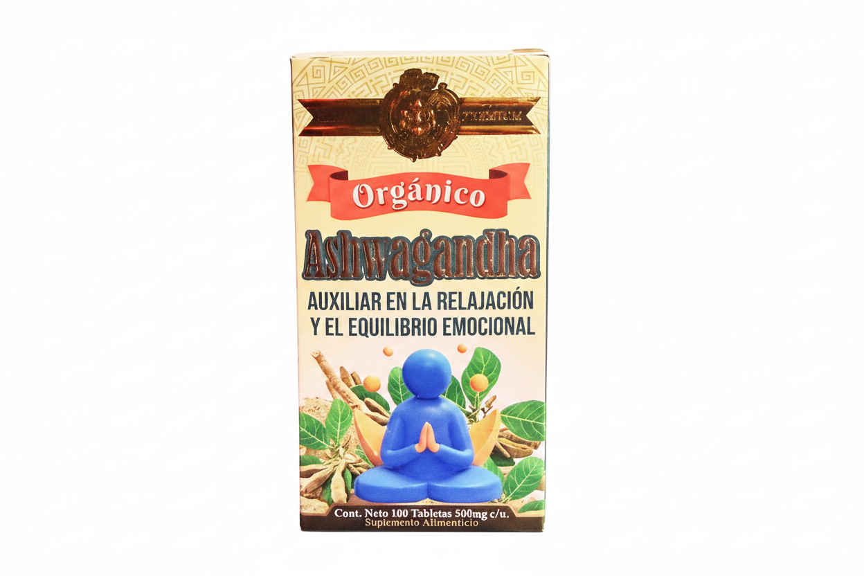Natural De Mexico Calidad Premium Organico Ashwagandha /100 Tabletas