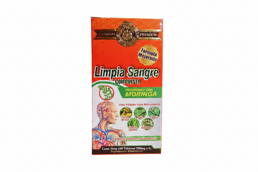 Natural De M. Limpia Sangre Reforzado Con Moringa 100 Tabletas