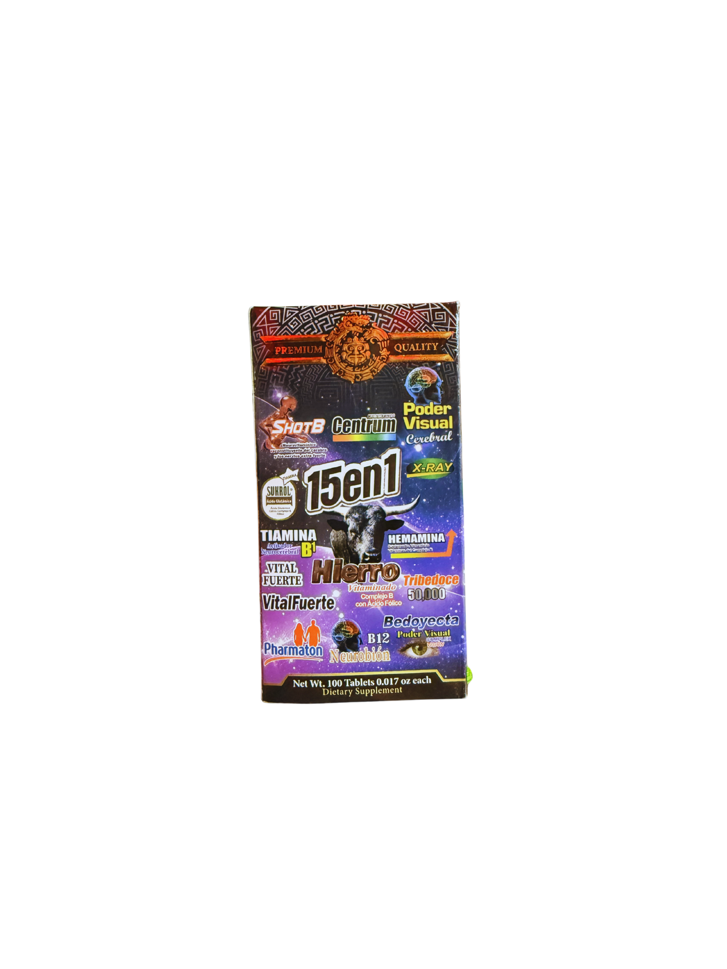 Natural De Mexico Calidad Premium "15 EN 1 Vitaminado" 100 Tabletas