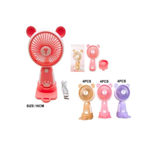 KCT-1225 Cute Bear-Shaped Mini Fan (12PCS)
