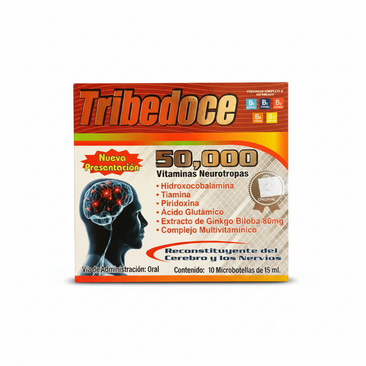 Ampolletas Bebibles Tribedoce 50,000 Vitaminas Neurotropas 15ML