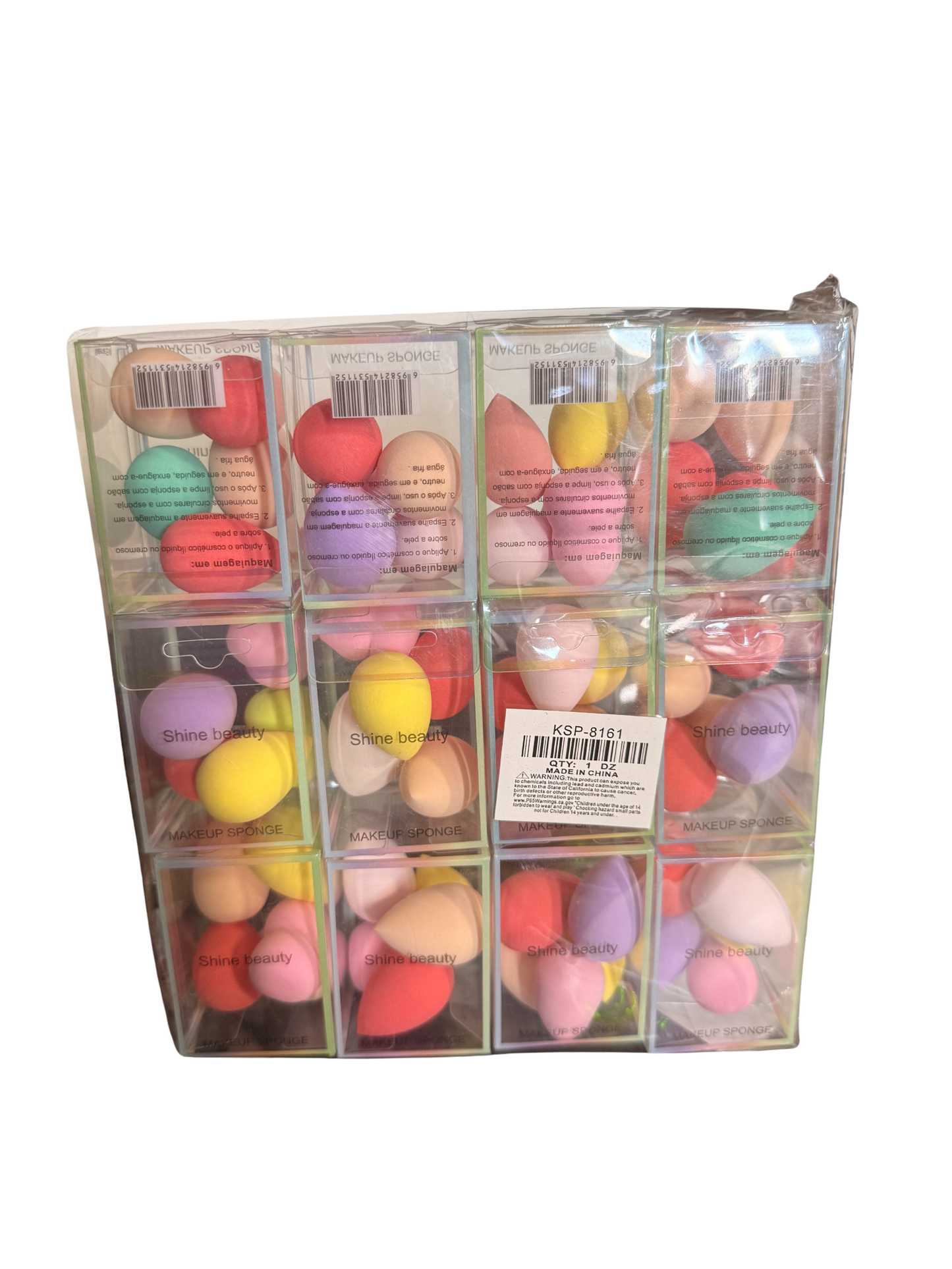 KSP-8161 Makeup Sponge Minis 5 pcs inside / Display  (12PCS)
