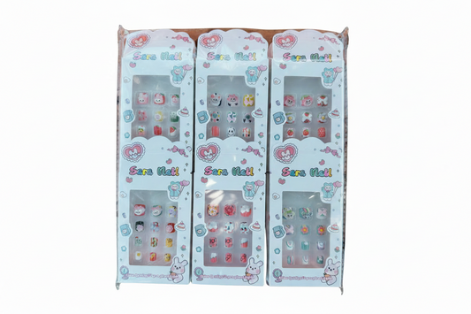 KNA-17181 Nail Press On Bear Themed (12PCS Display)
