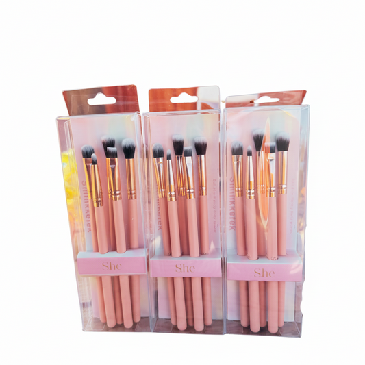 SBR515 She Makeup Eye Brush 5PCS Set Pink (3PCS SET)