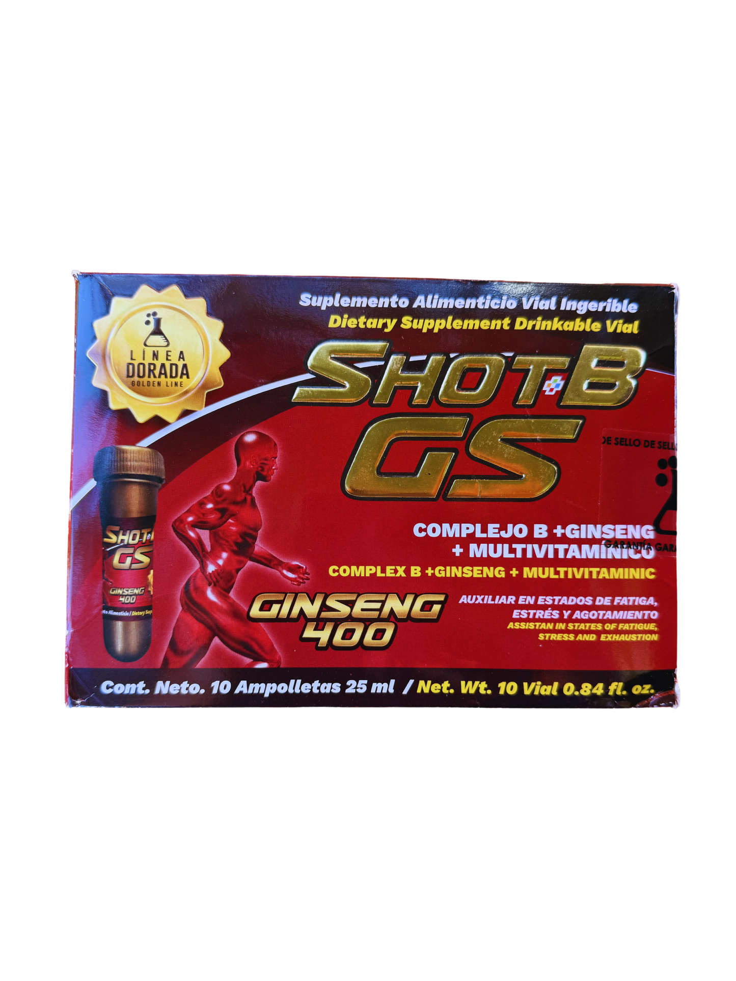 Suplemento Alimenticio Vial Ingerible "SHOT B GS" 25ML