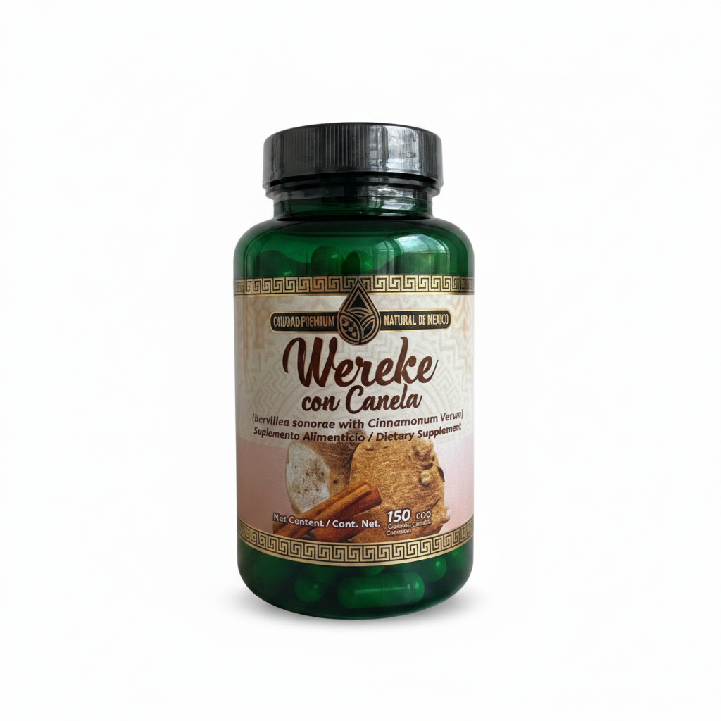 Natural De Mexico Calidad Premium " Wereke Con Canela " 150 Tabletas