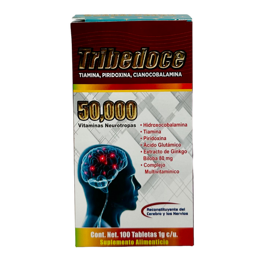 AS-20 Tribedoce 50,000 Vitaminas Neurotropas Cont. 100 Tabletas