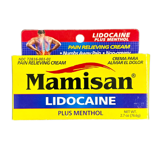 Mamisan + Lidocaina Plus Menthol Cont. 2.7oz