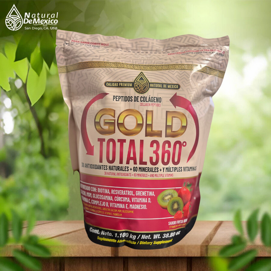 Peptidos De Colageno Gold Total 360° Sabor Fresa Kiwi. Cont. 38.80 Oz