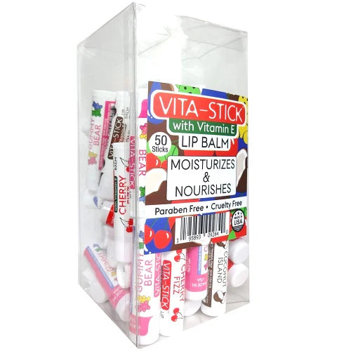 VitaStick Lip Balm With Vitamin E Moisturizes & Nourishes 50PCS Display