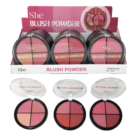 BL429 She Makeup Blush Powder Display