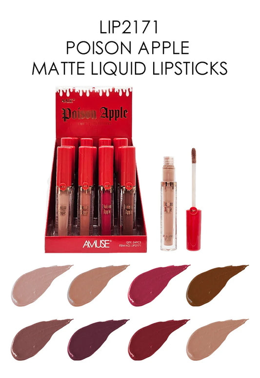 2171 Amuse Poison Apple Matte Liquid Lipstick Display