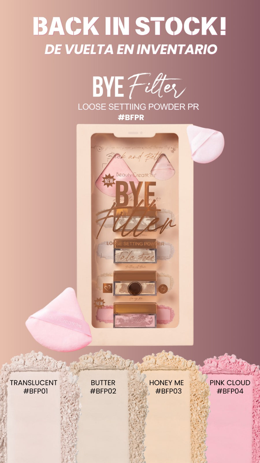 BFPR Beauty Creations Bye Filter Loose Setting Powder PR