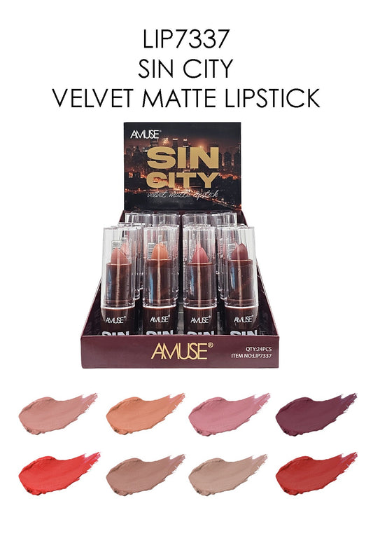 LIP7337 Amuse Sin City Nude Velvet Matte Lipstick Display